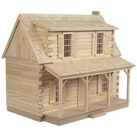 cabin dollhouse|hobby lobby log cabin.